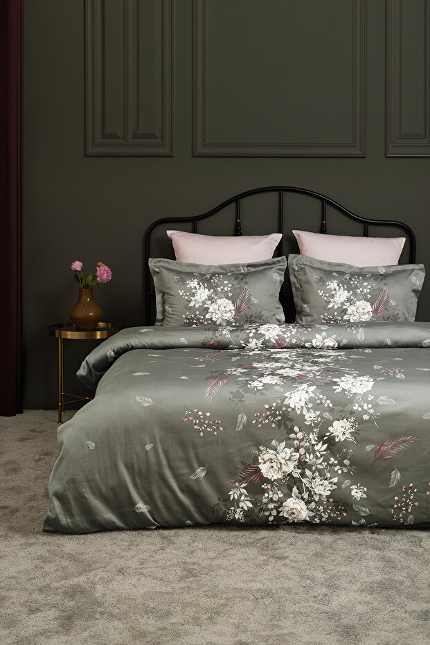 Whitney 100% Cotton Satin 200 Tc (80 Thread) Double Duvet Cover Set