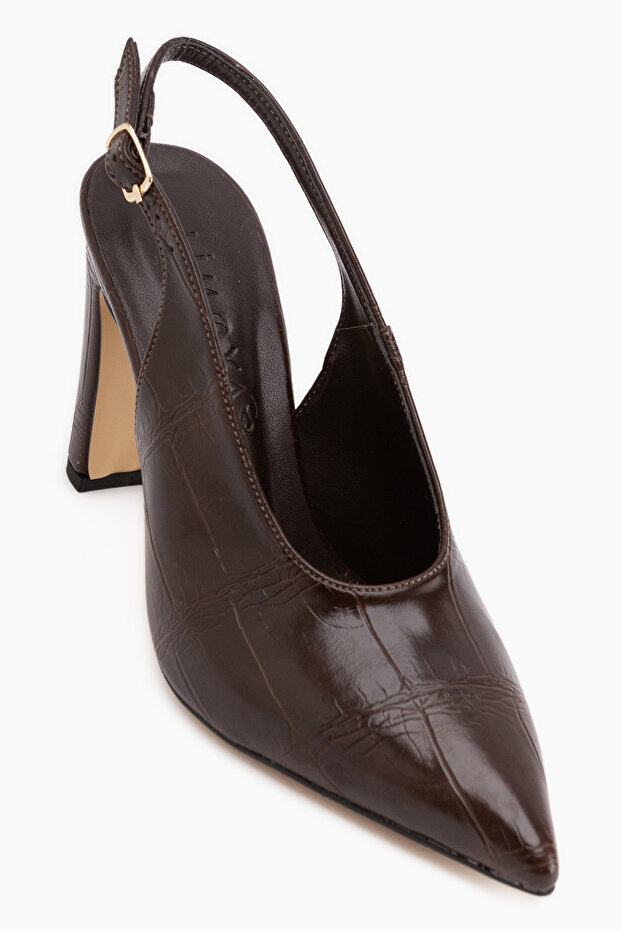 Daniela Brown Pointed Toe Women's Heeled Shoes