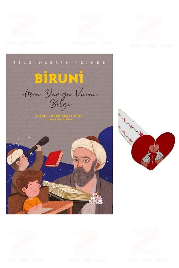 Bilginlerin İzinde-Biruni-Tuğba Akbey İnan - Special Design Heart Bookmark Gift