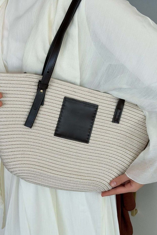 Vittoria Handmade Straw Bag Beige