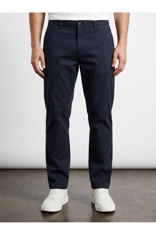 Basic Stylish Chino Linen Trousers - 2