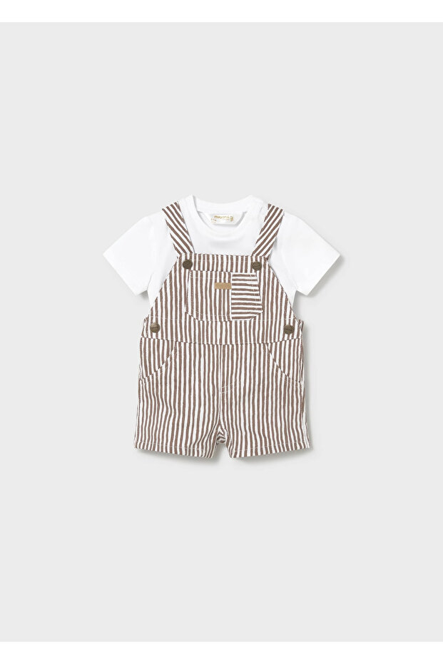 Baby Boy Denim Short Jumpsuit T-Shirt Set 1623