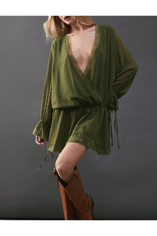 Rochie scurta, Verde - 2
