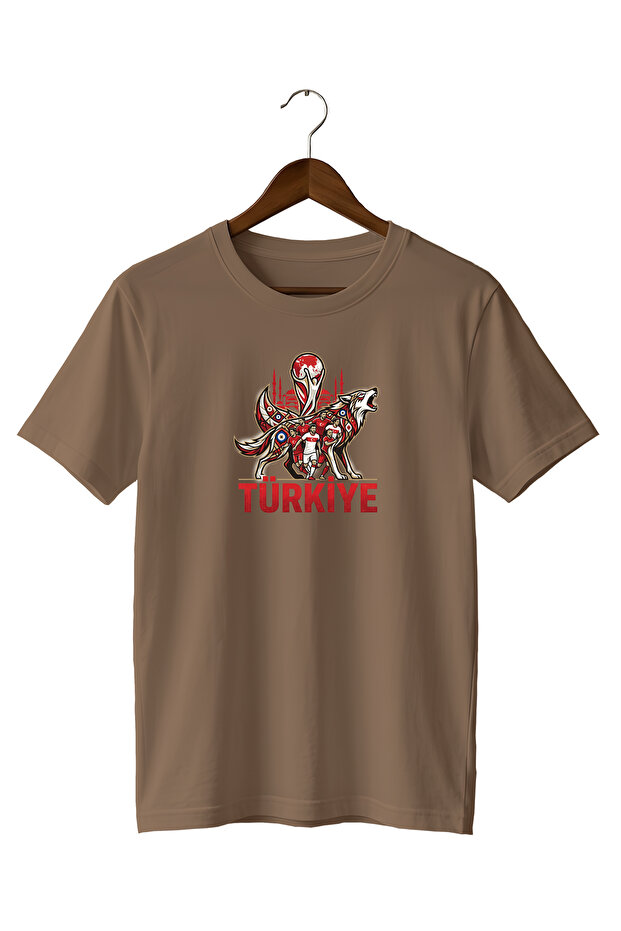 Bozkurt T-Shirt Printed Regular Tshirt with Turkish Flag Fan Product