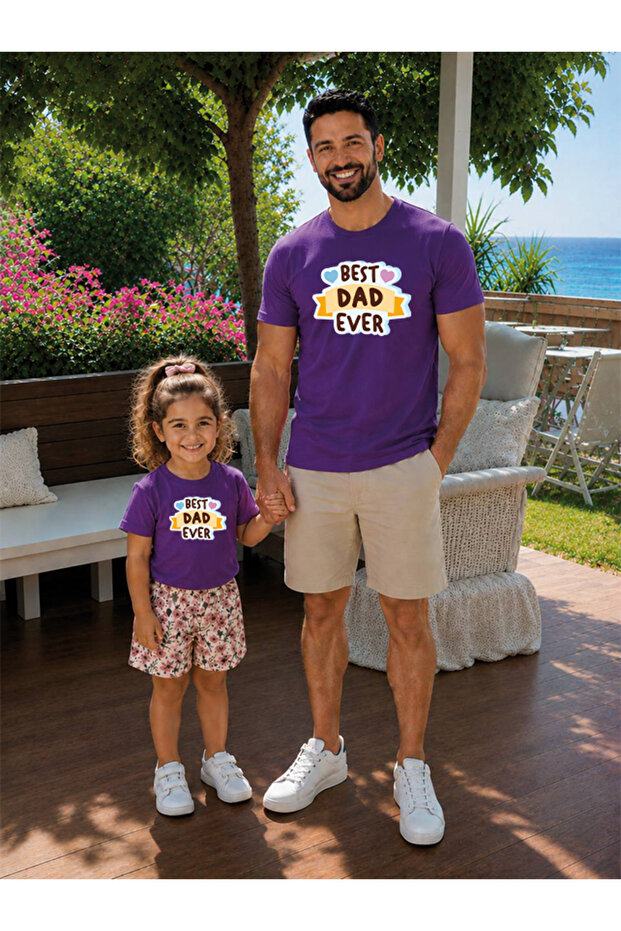 Father Daughter Combination Sold as a Single Item 100% Cotton Oversize T-Shirt Father's Day Gift
