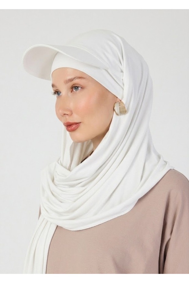 Women's Hooded Neck Covering Sporty Comfortable 100% Cotton Combed Cotton Hijab Bonnet