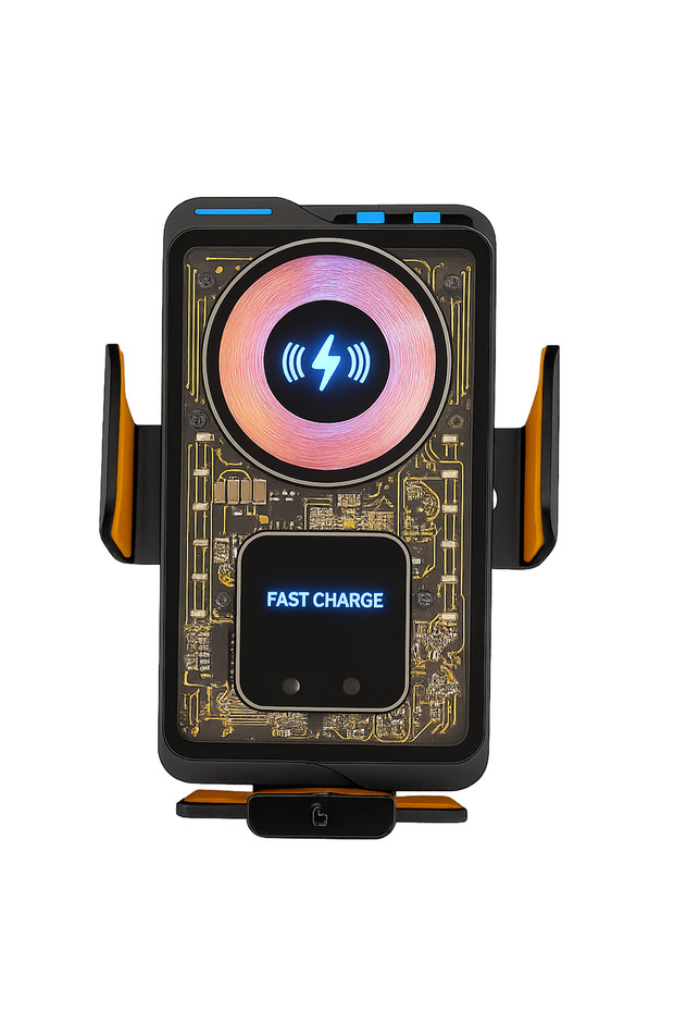 Wireless Car Charger Auto-Clamping Phone Holder Fast Charging Air Vent Mount 360° Rotation for iPhone Samsung Android