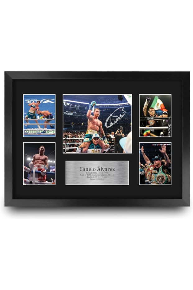 Canelo Alvarez Boxing 16 x 12 inch (A3) Printed Gifts Signed Autograph Picture for Boxer Memorabilia Fans - 16" x 12" Framed
