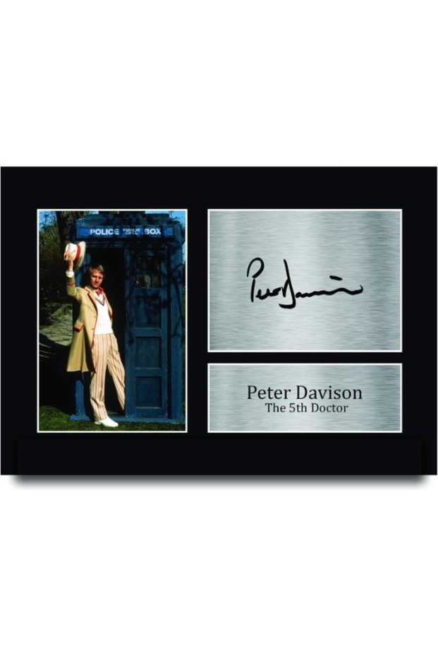 A4 Peter Davison Dr Who Fifth Doctor Gifts Printed Signed Autograph Picture for TV Show Fans - A4