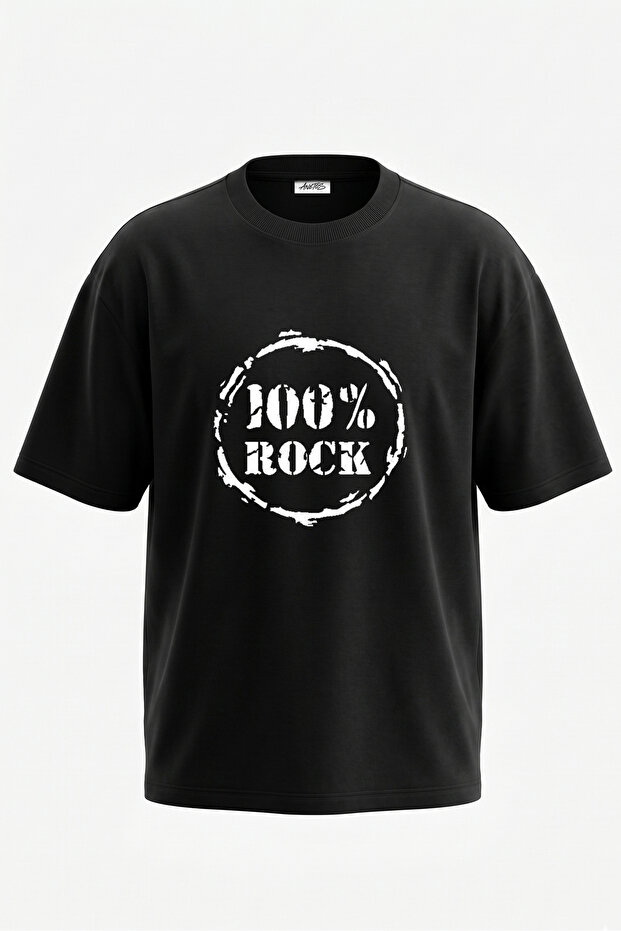 100 Stock Design Back Printed Cotton Black Oversize T-Shirt