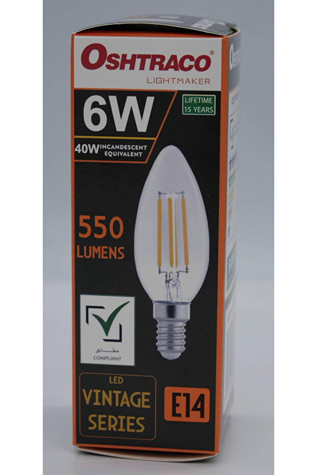 6W E14 Vintage Series LED Lamp, Warm White