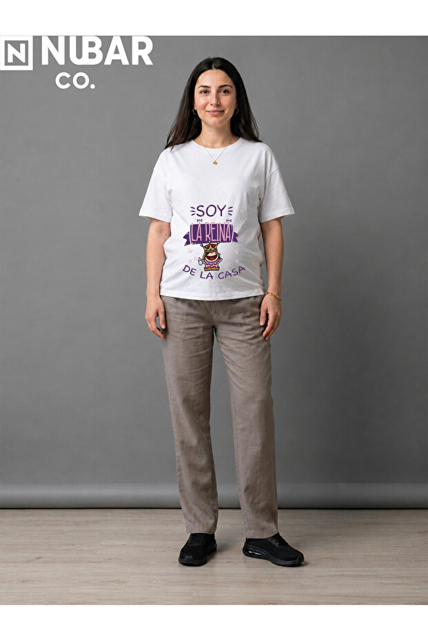 Women's Premium Cotton T-Shirt with Maternity Theme Design