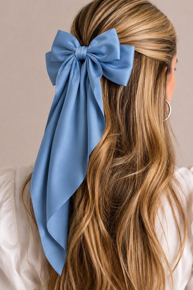 Long Scarf Bow Automatic Bow Buckle