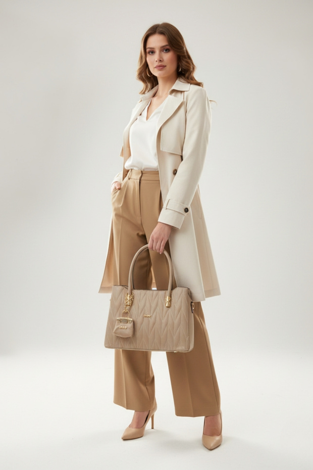 4864 Women's Multi-Compartment Hand & Shoulder Bag