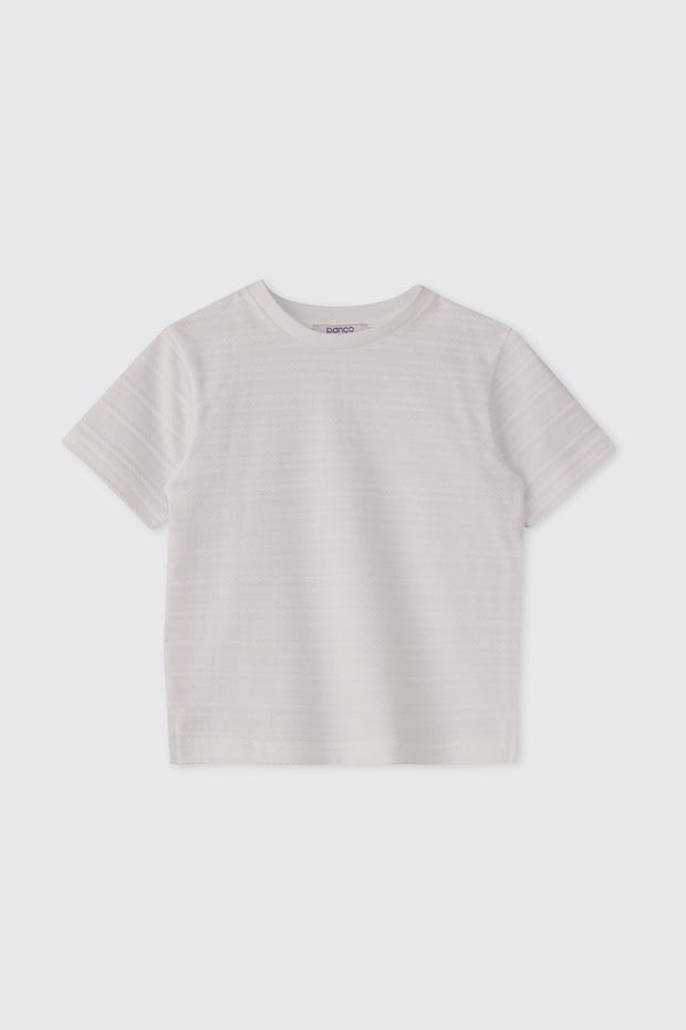 Baby Boy Short Sleeve Ecru T-Shirt