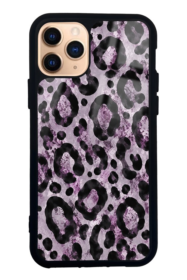 iPhone 11 Pro Soft Lilac Leopard Design Glossy Phone Case