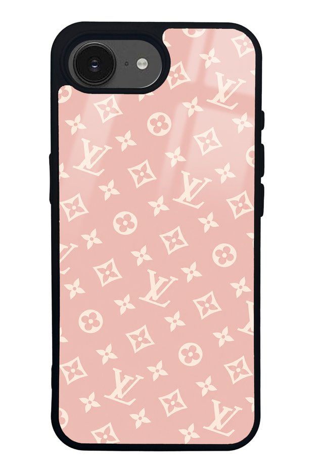iPhone 16E Pink Lv Design Glossy Phone Case