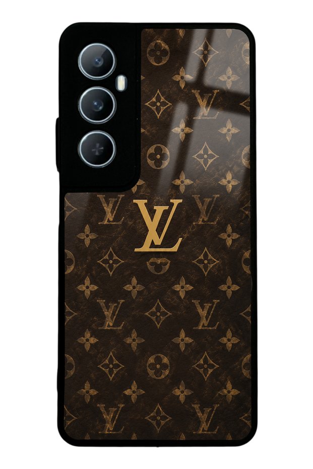 Realme C65 Brown Gold Lv Design Glossy Phone Case