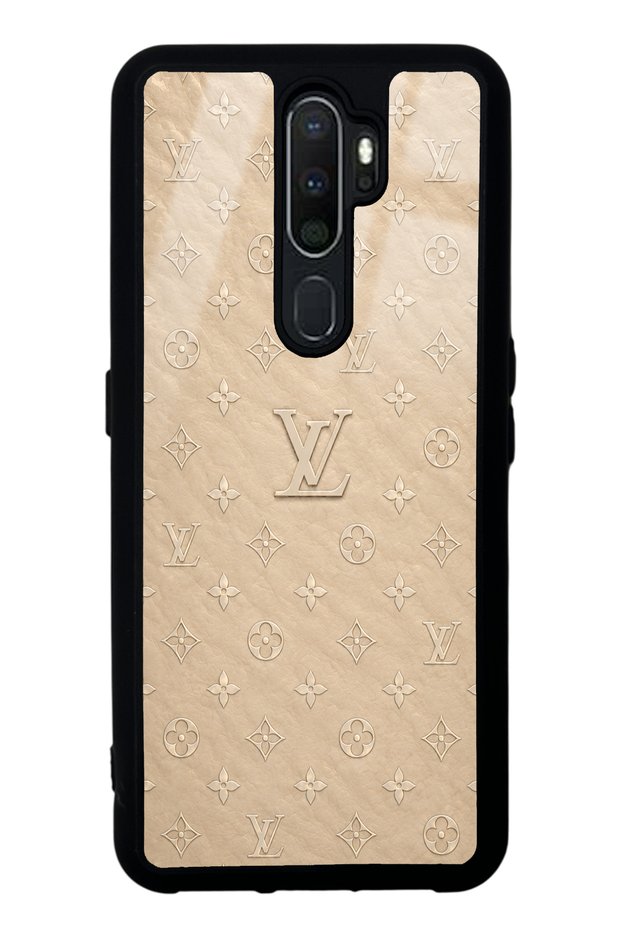 Oppo A5 2020 Beige Gold Lv Design Glossy Phone Case