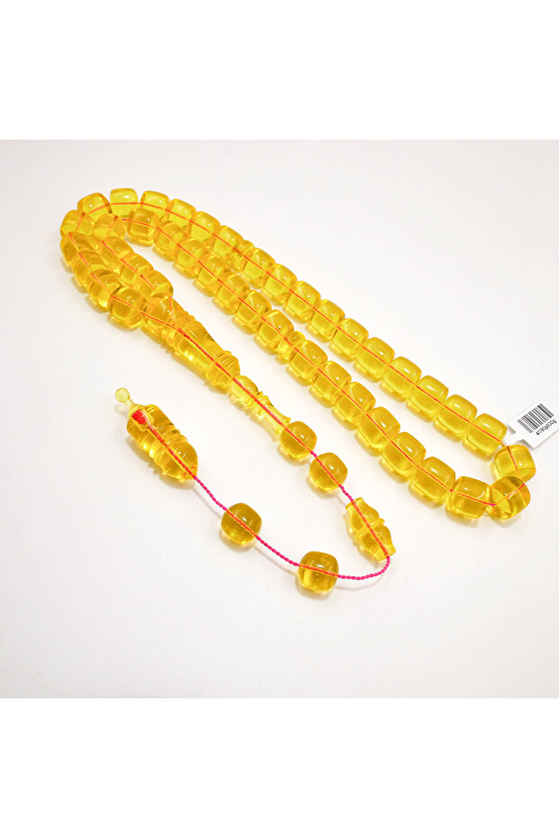 American Cast Rosary First Grade 41 Beads 12mm Lemon Yellow Prayer Beads 80.5g Tasbih Misbaha