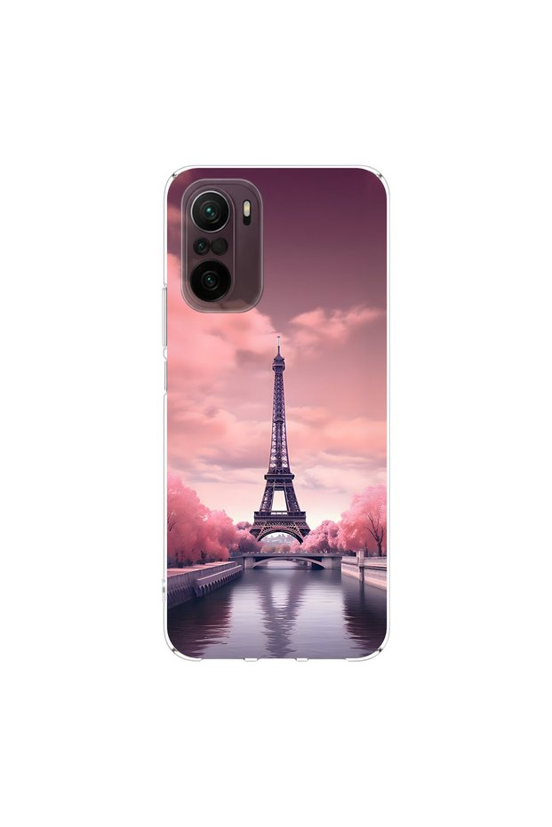 حافظة شفافة متوافقة مع هاتف Poco F3 بتصميم Paris 3