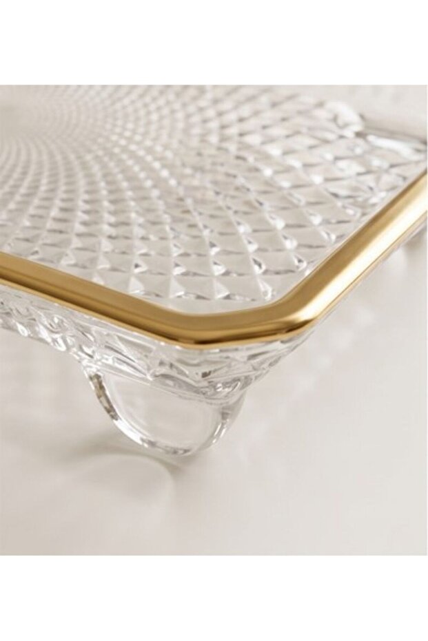 Special Textured Rectangular Coffee Table and Console Serving Tray - 3