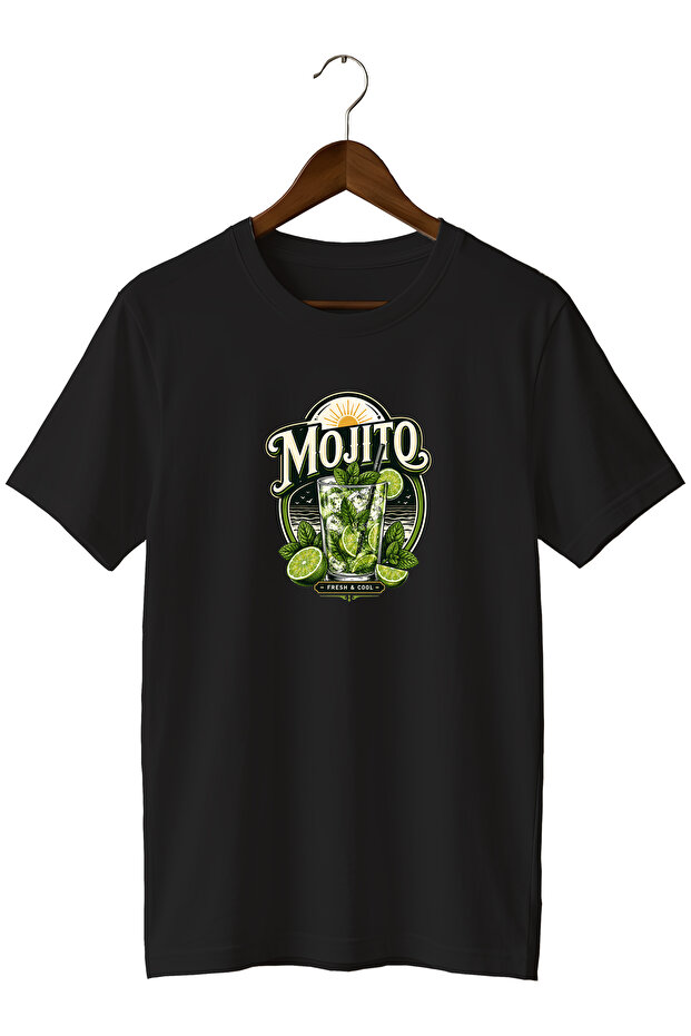 Mojito Cocktail Unisex Cocktail Printed Regular Fit Crew Neck T-Shirt
