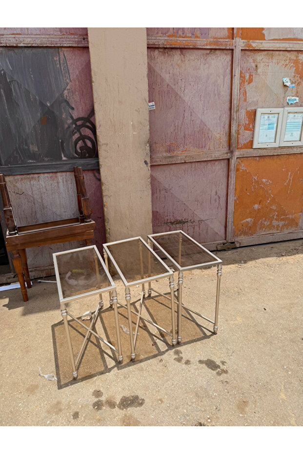 3 Tables with Glass Tops