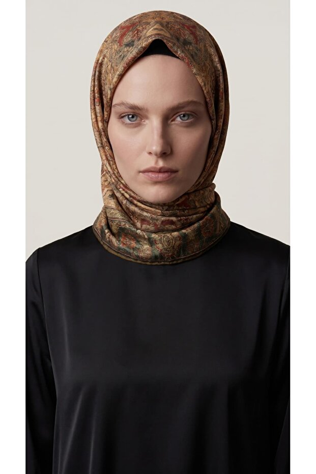 وشاح صيفي منقوش (80% فيسكون، 20% تانسل)