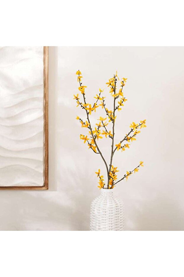 Capsella Bursa-pastoris Artificial Spray 12.7x12.7x116.84cm- Yellow