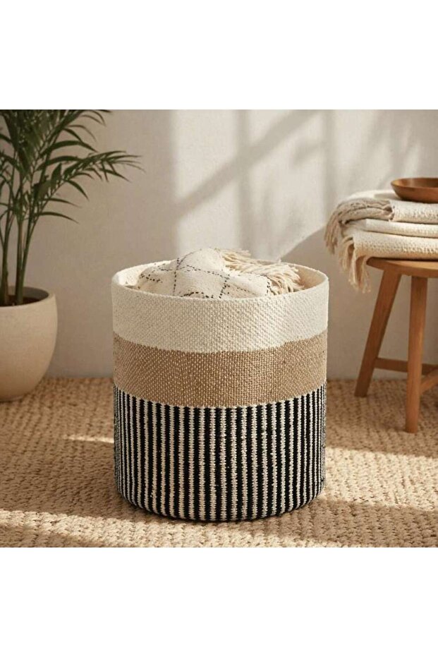 Ayame Cotton Storage Basket 35x35cm - Natural