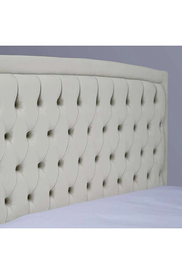 BIANCA HEADBOARD VELVET WHITE L-150 : H-125 CM
