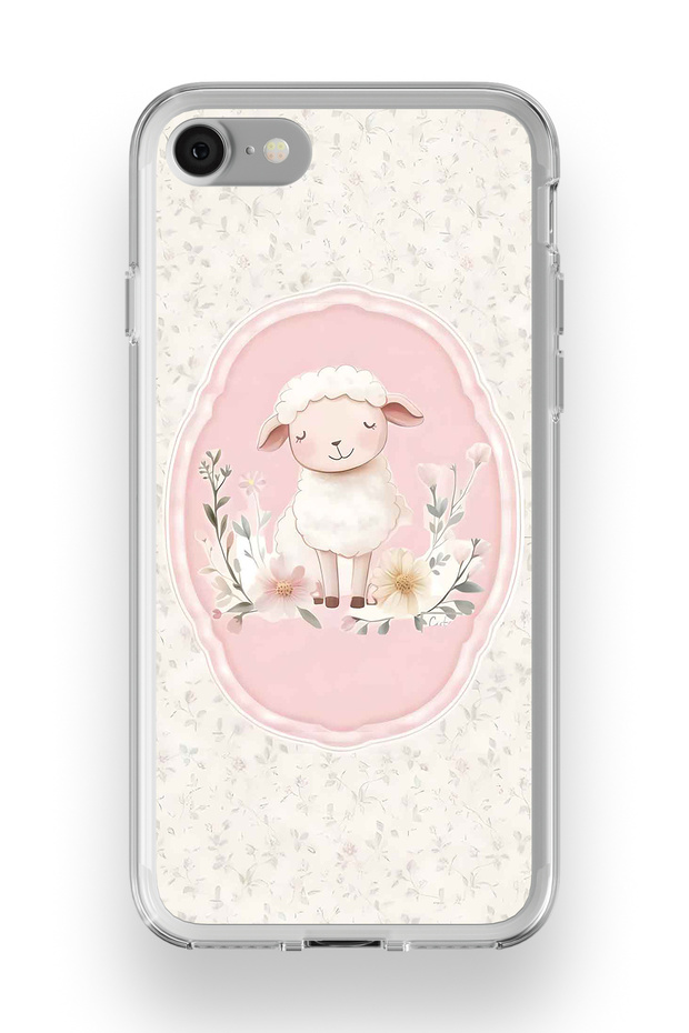 iPhone 7 / 8 Compatible Little Lamb Pattern Transparent Phone Case