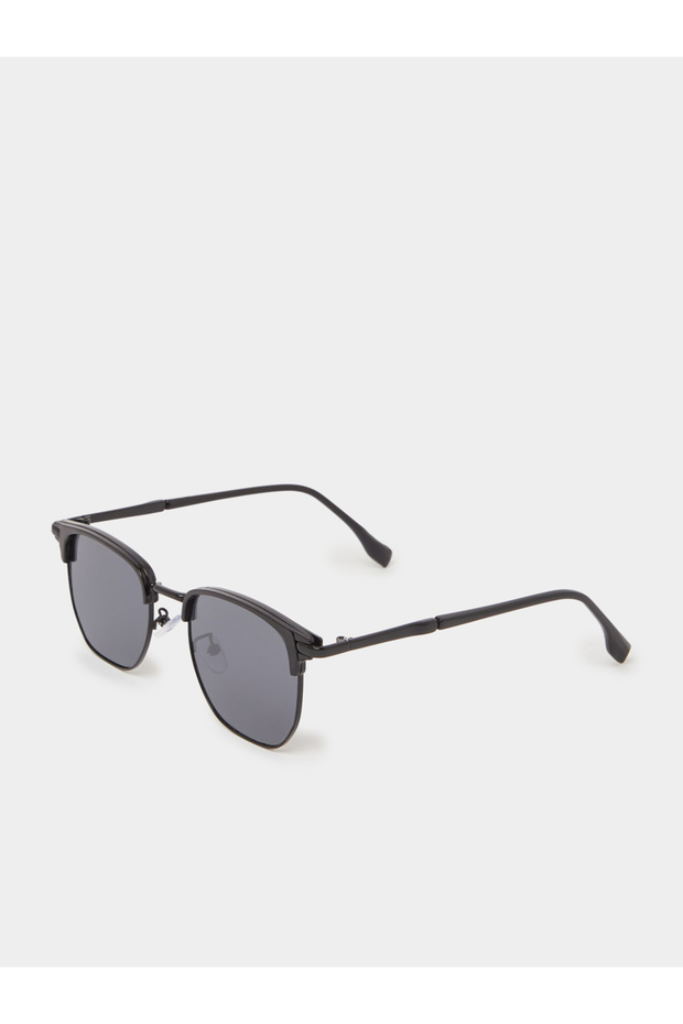 Square Frame Sunglasses with Nose Pads