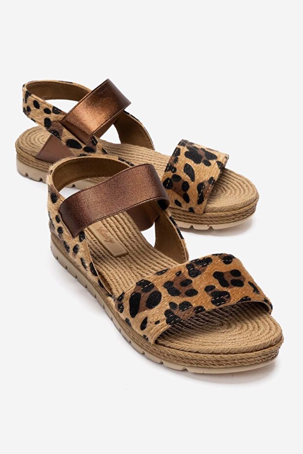 صندل من القش المطاطي ذو حزام واحد LEOPAR