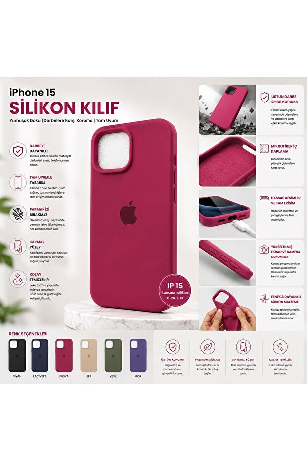 ip 15 silikon kılıf