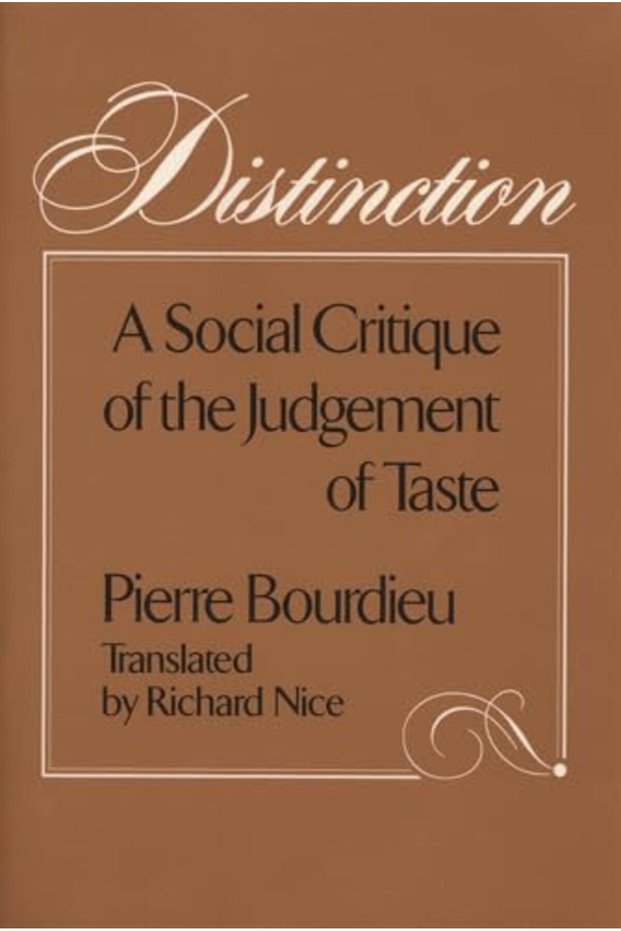 Distinction A Social Critique Of The Judgement Of Taste