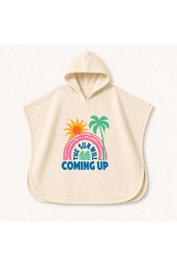 100% Cotton Muslin Baby/Child Hooded Beach Towel Poncho Towel Sea Pool Bathrobe Baby Bath Towel