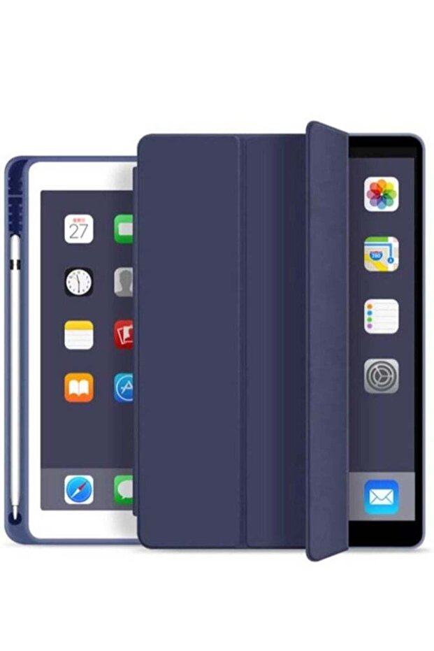 Soft Smart Case with Pencil Holder Foldable Stand for iPad 10.2 (9th/8th/7th Gen), Air 3, Pro 10.5