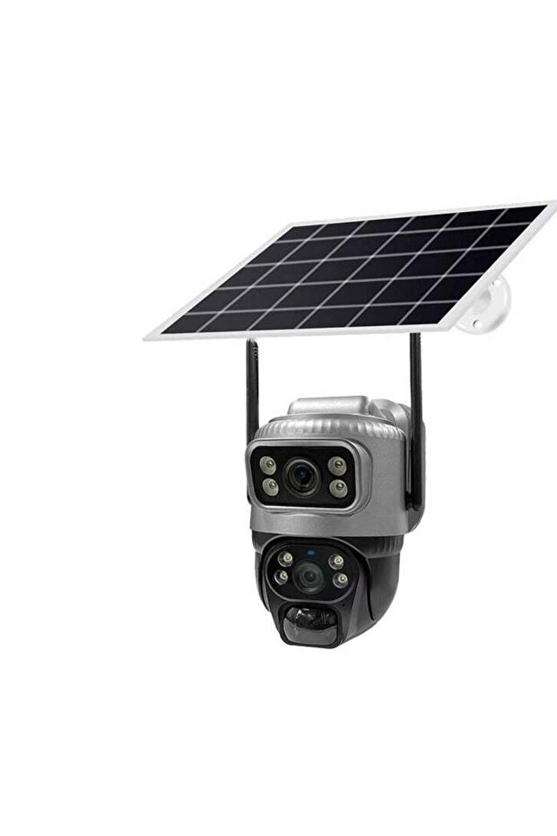 Solar WiFi Security Camera with Mobile Remote Access, Wireless Network, Night Vision, Indoor & Outdoor Monitoring, Solar-Powered Smart Surveillance Camera for Home and Office