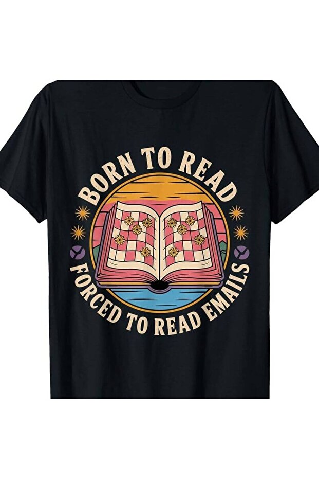 تي شيرت مضحك لمحبي الكتب: "أنا أحب قراءة الكتب، وأضطر إلى فتح البريد الإلكتروني" - هدية مثالية لعشاق الكتب.