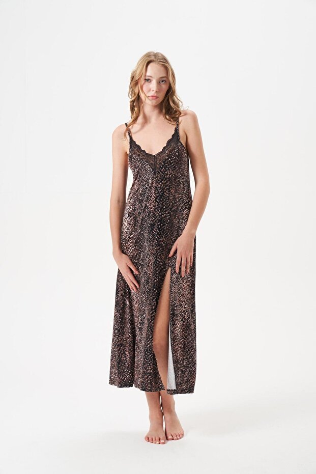 Women's Brown Nightgown 29069