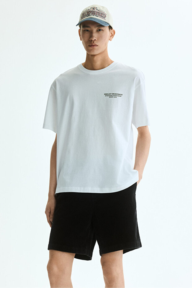 Fitilli Kadife Şort Loose Fit