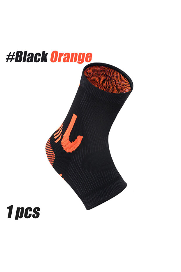 M Black-Orange 1pc Ankle Brace for Pain Relief, Sprained Ankle Support, Arthritis, Inflammation Rel
