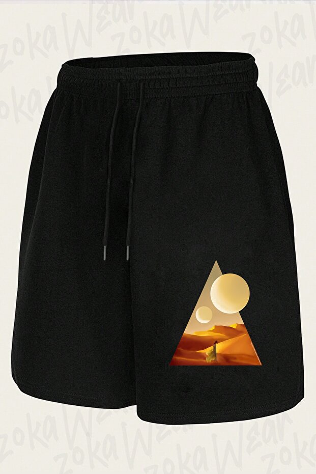Unisex Dune with Sandy Landscape Design Printed Shorts