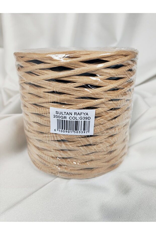 Raffia Light Wheat Hand Knitting Yarn 200Gr. - 250 Meters. (1 Piece) Color:G39D