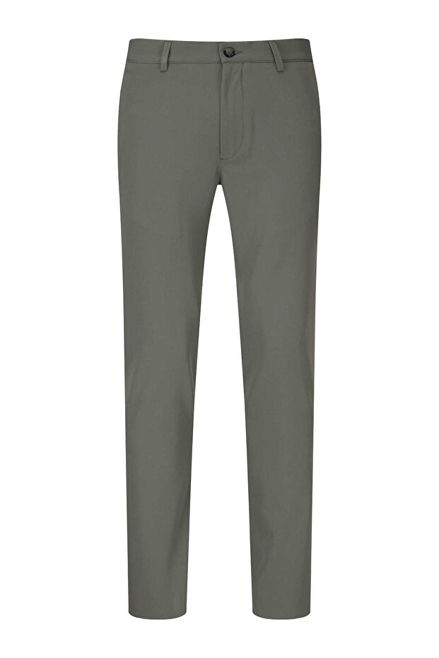 Green Relaxed Fit Linen Jogger Pants with Side Pockets