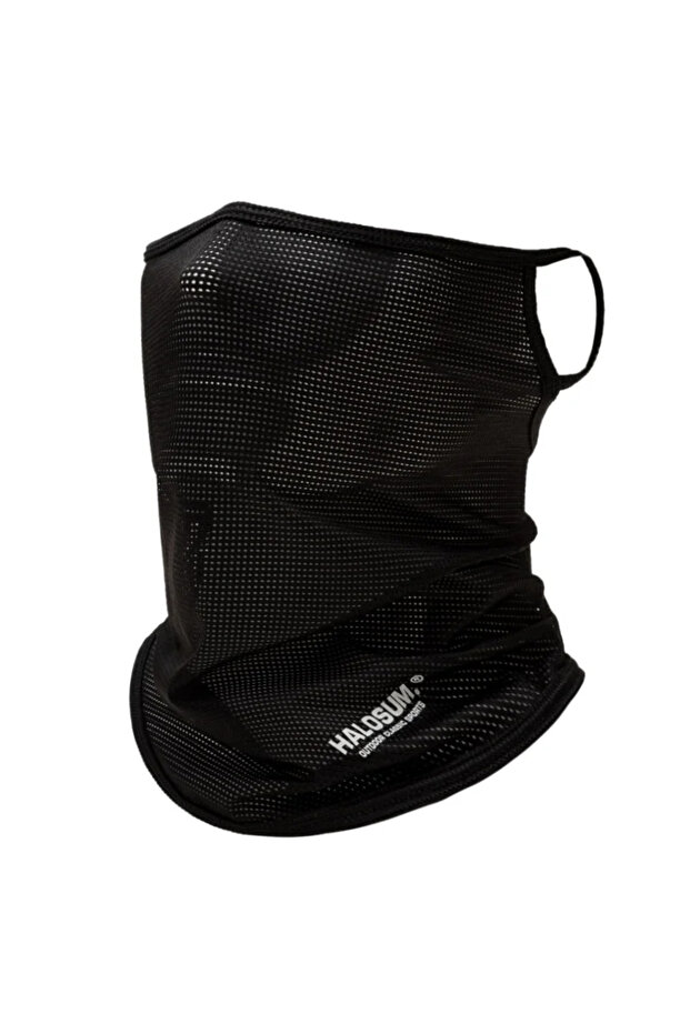 Black Ice Silk Full Face Mask Balaclava Summer Sun Protection Breathable UV Resistant Windproof for