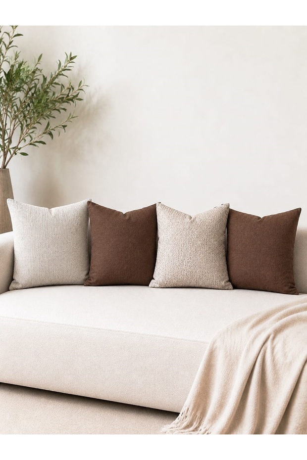طقم غطاء سرير من البوليستر مكون من 4 قطع من ماركة MOCHA CALM (KR)