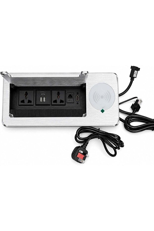 Flip Desk Power Socket Sliver